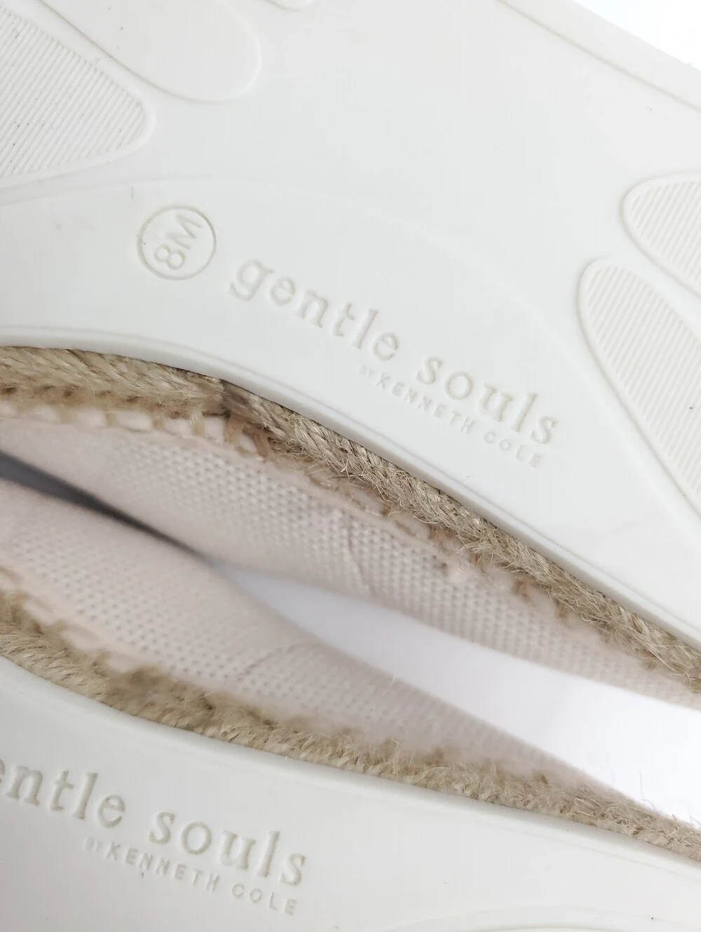 NEW Gentle Souls Womens Lizzy Slip On Espadrille White/Cream Flats Shoes Size 8